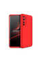 Mi Note 10 Lite Compatible Case Bottom-Top Snap-On 3 Piece Ays Cover - Red - T14081