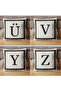 Letter Cushion Cover - Letter C - Gift Decorative Cushion Cover 43X 43 cm Cream-Black - 8