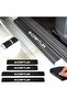 Renault Captur Compatible Carbon Door Sill Auto Sticker 4 Pcs