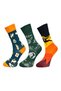 3-Piece Unisex Flexible Moisturizing Cotton Colorful and Patterned Socks