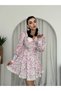 Bebe Yaka Mini Çiçekli Cadis Elbise - 8