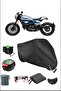 أسود DUCATI SCRAMBLER CAFÉ RACER حقيبة خلفية متوافقة مع قفل مقاوم للماء (دراجة نارية)