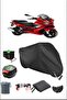 أسود GILERA NEXUS 250 قفل خلفي متوافق مع القماش المشمع المقاوم للماء (دراجة نارية)