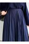 Navy Blue Voile Crush Skirt - 4