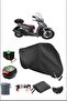 Black Kymco People S 125I Rear Bag Lock Compatible Waterproof Canvas (Motorcycle)