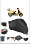 BLACK YUKI GELATO 125 REAR BAG LOCK COMPATIBLE WATERPROOF TARPAULIN (MOTORCYCLE)