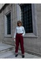 Belted Carrot Trousers-Padded Blazer Jacket 2-Piece Set - 6