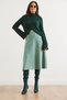 Women's Aqua Green Thessaloniki Bell Skirt with Waistband Etk- 19000297 - 2