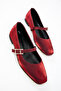 Claret Red Women's Ballerinas 20233 - 5