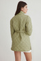 Yeşil Oversize Kemerli Su İtici Kapitone Mont TWOAW23MO00170 - 5