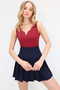 Women's Burgundy Accessories Detail Overalls Sleeveless Blouse Alc-X13510 - 4
