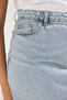 Açık Mavi Yüksek Bel %100 Non-Stretch Pamuk A Shape Denim Etek TBBAW23AZ00042 - 4