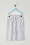 Gray Melange Boys Knitted Shorts Tkdss25Sr00002