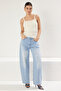 Ecru Textured Fitted Knitted Blouse with Twisted Sleeve Detail Twoss25Bz00084 - 3