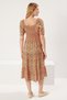 Tangerine A-Line Balloon Sleeve Floral Print Midi Woven Dress TWOSS20EL2323 - 5