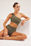 Khaki Single Shoulder Cut Out/Window Glitter Maini Tbess25My00003 - 2