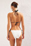 Ekru Fiyonklu Üçgen Kaplı Regular Normal Bel Bikini Takımı TBESS25BT00002 - 4
