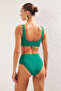 Yeşil Bralette Kaplı Regular Yüksek Bel Bikini Takımı TBESS22BT0010 - 4