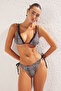 Multicolor Animal Triangle Regular Waist Bikini Set - 3