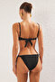 Siyah Balconette Kaplı Regular Normal Bel Bikini Takımı TBESS25BT00083 - 4