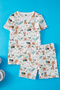 Multicolor Girls Printed Pajamas Set Tkdss25Pt00013