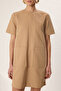 Camel Geniş Kesim Cep Detaylı Mini Gabardin Dokuma Elbise TWOSS25EL00138 - 4