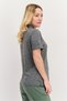 Women Sportswear Fit Short Sleeve Outdoor Polo Shirt, Grey - 2