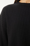 Ribbed Knitwear Sweater Trousers Set Black Lpf0091 - 4