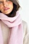 Imported Puffy Soft Textured Women's Scarf Shawl Shoulder Shawl Powder Pink - 4