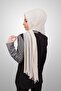 Practical Pleated Shawl Ready-To-Wear Organic Cream Color Sponge Model - 6