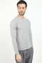 2 Pieces Long Sleeve Fit Fit Zero Collar Men's Undershirt (T-Shirt) 92% Cotton 8% Lycra - 2