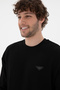 Men's Comfort Fit Crew Neck Black Sweatshirt 50290777-Vr046 - 2