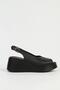 Women's Black Wedge Heeled Shoes Pc-54587