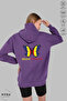 Unisex Hoodie Romania Efectul Fluturelui Printed Hooded Raster Oversize Cotton Sweatshirt