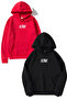 Dear Love Love Symbol Design - Couple Combo, Red Black Hooded Sweatshirt Set of 2