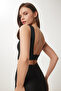 Styling Sports Bra with V-Neck Support - Black Lvx0009 - 6