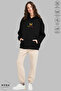 Unisex Hoodie Romania Efectul Fluturelui Printed Hooded Raster Oversize Cotton Sweatshirt - 4