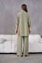 Women's Floral Print Embroidered Linen Oversized Shirt - 4