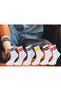 Pack of 12 Women, College-Tennis Socks with Colorful Hoops and Solid White (6 Different Hoop Colors and White) - 2