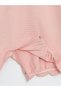 Lcw Baby Baby Girl Romper with Crew Neck Ribbon Detail - 3