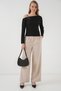 927 Boat Neck Long Sleeve Blouse - Black - 2