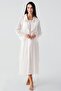 Elegant Woven Lace Viscous Dressing Gown Nightwear Set
