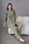 Women's Floral Print Embroidered Linen Oversized Shirt - 3