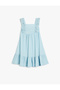 Gipe Detailed Ruffled A-Line Strappy Lace Midi Dress