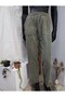 Organic Cotton Linen Mesh Embroidery Detail Pocketed Carrot Pants