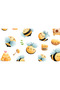 17X25Cm Cute Honey Bee Sticker Sheet 38Pcs Decals for Laptop Sticker Agenda Scrapbook - 3