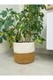 Wicker Flower Pot Round Multi-Purpose Basket Flower Pot Diameter 23 Size 20 - 2
