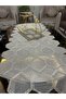 New Luxury Runner Living Room Coffee Table Table Cover Set French Laced Dowry Set Cappuccino 5 Pieces - 2