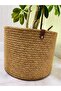 Wicker Flower Pot Round Multi-Purpose Basket Flower Pot Diameter 23 Size 20 - 2