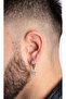 Men's Steel Ring Dangle Leaf Figured Earrings Does Not Darken Rust - 5